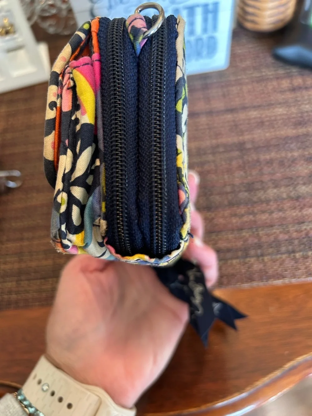 Vera Bradley Quilted Multi-Color Floral Clutch Wallet - Picture 3 of 11